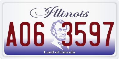 IL license plate A063597