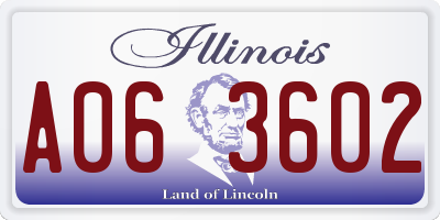 IL license plate A063602