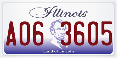 IL license plate A063605