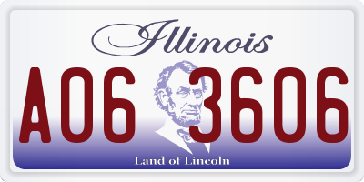 IL license plate A063606