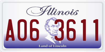 IL license plate A063611