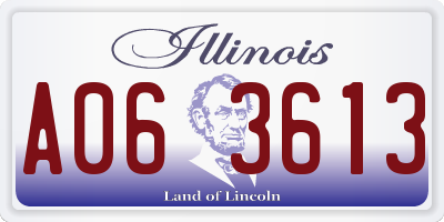 IL license plate A063613