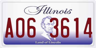 IL license plate A063614
