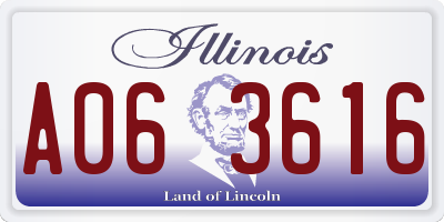 IL license plate A063616
