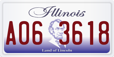 IL license plate A063618