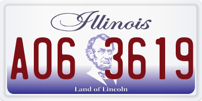 IL license plate A063619