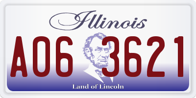 IL license plate A063621