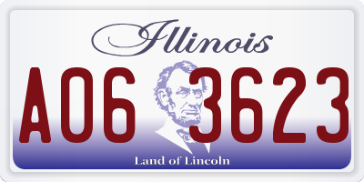 IL license plate A063623