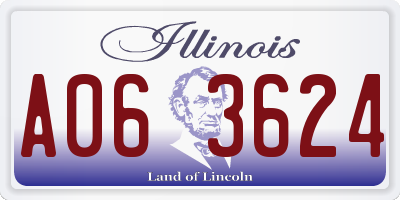 IL license plate A063624
