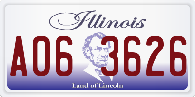 IL license plate A063626