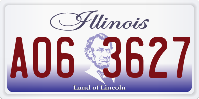 IL license plate A063627