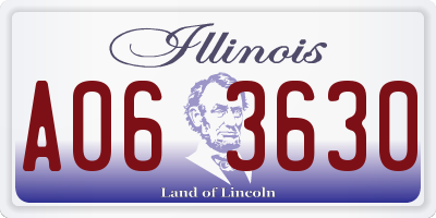 IL license plate A063630