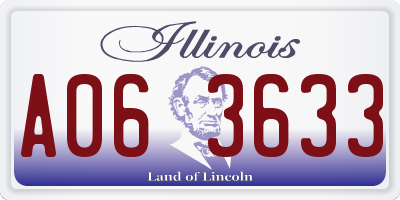 IL license plate A063633
