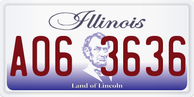 IL license plate A063636