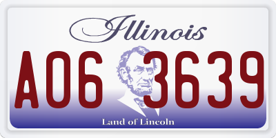 IL license plate A063639