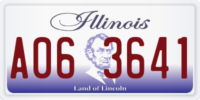 IL license plate A063641
