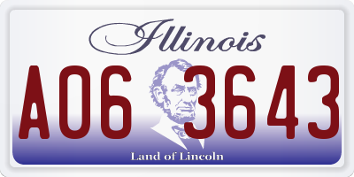 IL license plate A063643