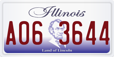IL license plate A063644