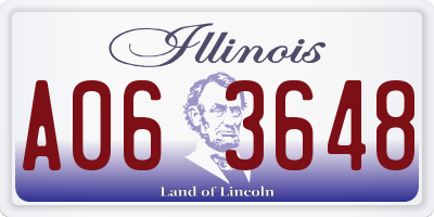 IL license plate A063648