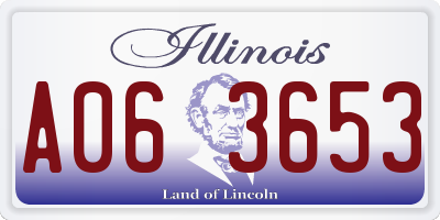 IL license plate A063653