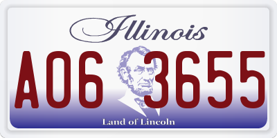 IL license plate A063655