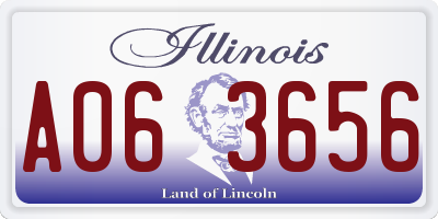 IL license plate A063656