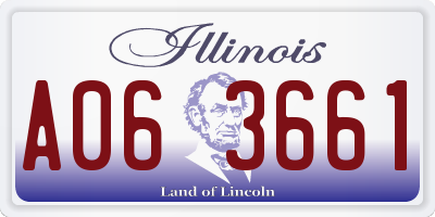 IL license plate A063661