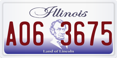 IL license plate A063675