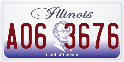 IL license plate A063676
