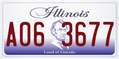 IL license plate A063677
