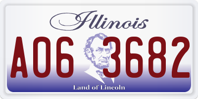 IL license plate A063682