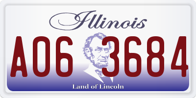 IL license plate A063684