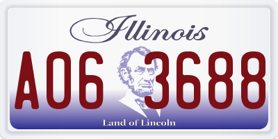 IL license plate A063688