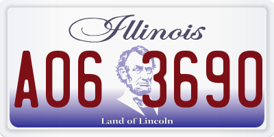 IL license plate A063690