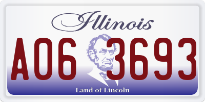 IL license plate A063693