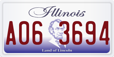 IL license plate A063694