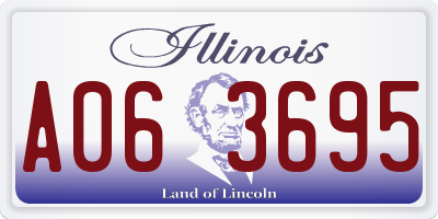 IL license plate A063695