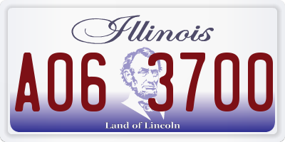 IL license plate A063700
