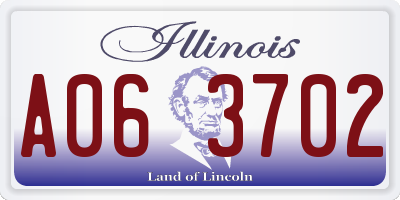 IL license plate A063702