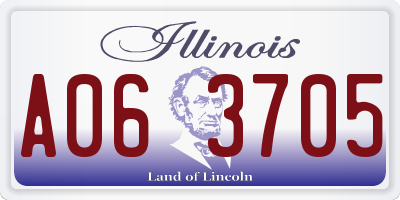 IL license plate A063705