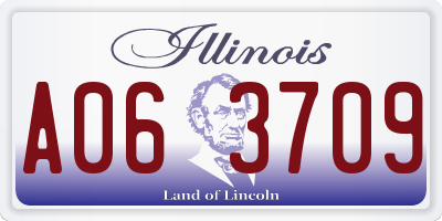IL license plate A063709