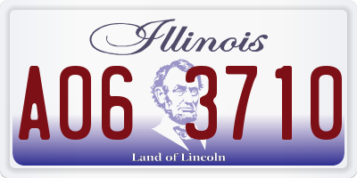 IL license plate A063710