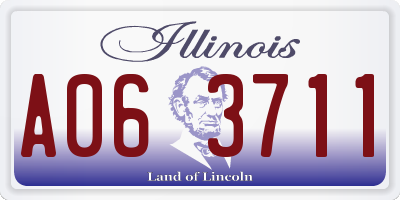 IL license plate A063711