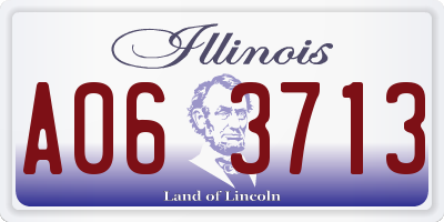 IL license plate A063713