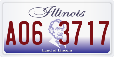 IL license plate A063717