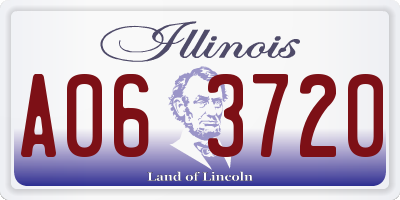 IL license plate A063720