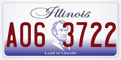 IL license plate A063722