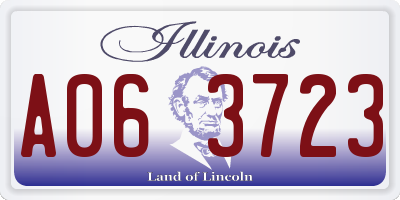IL license plate A063723