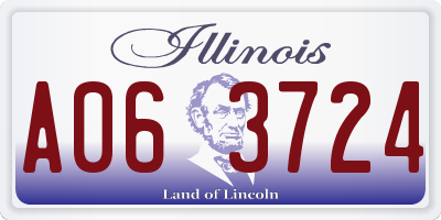 IL license plate A063724