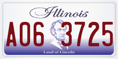 IL license plate A063725